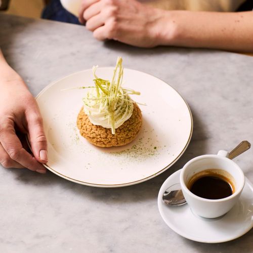 Yuzu curd choux bun